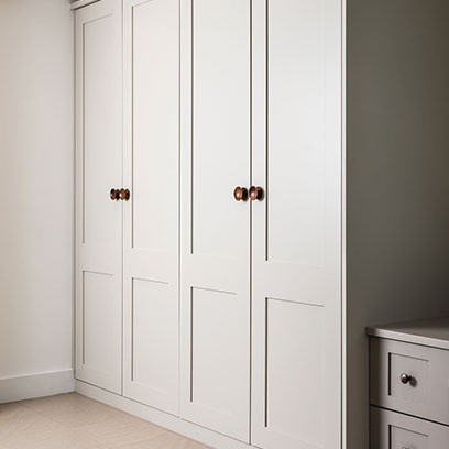 Grey fitted wardrobe